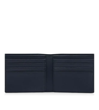 Portofel clasic bifold alungit din piele suplă cu textură