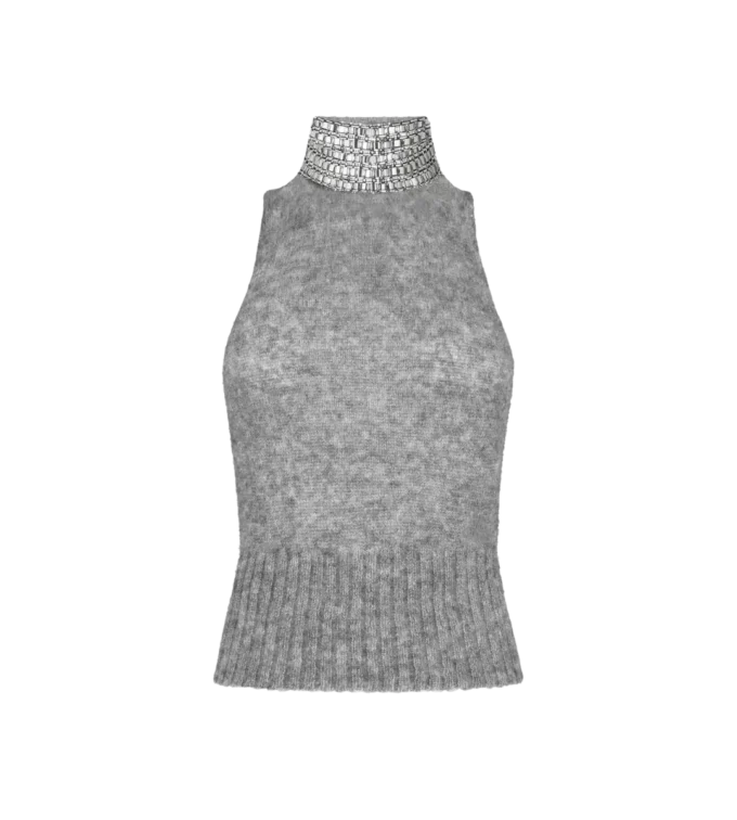 Pulover cu guler halter