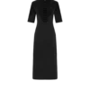 Rochie cu guler rotund din mătase chenille cu imprimeu piton Rochie cu guler rotund din mătase chenille cu imprimeu piton