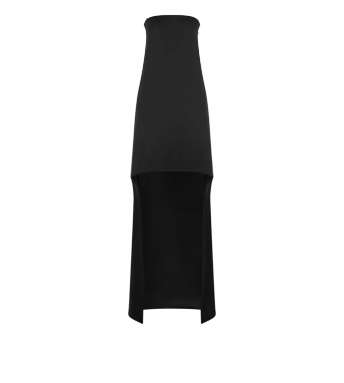 Rochie de cocktail asimetrică fără bretele Rochie de cocktail asimetrică fără bretele