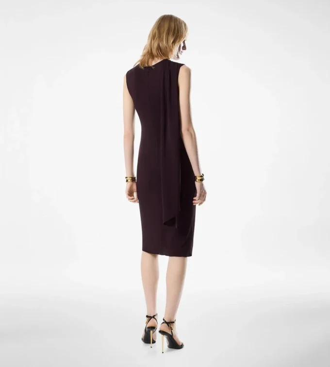 Rochie de cocktail cu decupaje și detalii tip eșarfă Rochie de cocktail cu decupaje și detalii tip eșarfă