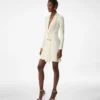 Rochie de cocktail cu gât în V și mâneci lungi, cu detaliu bar Rochie de cocktail cu gât în V și mâneci lungi, cu detaliu bar
