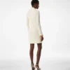 Rochie de cocktail cu gât în V și mâneci lungi, cu detaliu bar Rochie de cocktail cu gât în V și mâneci lungi, cu detaliu bar