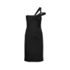 Rochie de cocktail cu un umăr și față răsucită