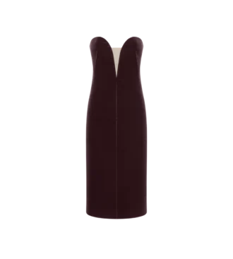 Rochie de cocktail din catifea fără bretele