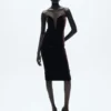 Rochie de cocktail din catifea fără bretele Rochie de cocktail din catifea fără bretele