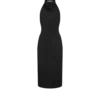 Rochie de cocktail din mătase cu gât halter și spate decupat Rochie de cocktail din mătase cu gât halter și spate decupat