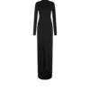 Rochie de seară asimetrică cu mâneci lungi și spate răsucit Rochie de seară asimetrică cu mâneci lungi și spate răsucit