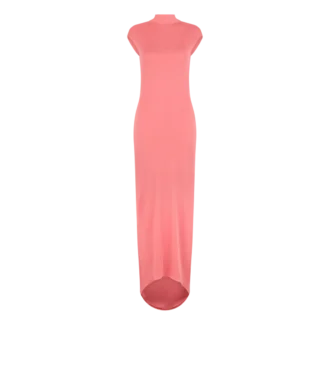 Rochie de seară asimetrică fără mâneci, cu spate răsucit