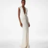 Rochie de seară cu decolteu adânc în V din jersey elastic „Sable” Rochie de seară cu decolteu adânc în V din jersey elastic „Sable”