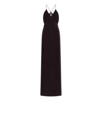 Rochie de seară cu decolteu în V și decupaje