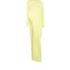 Rochie de seară cu mâneci lungi din jersey creponat Rochie de seară cu mâneci lungi din jersey creponat