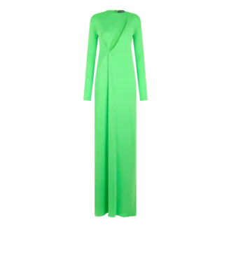 Rochie de seară cu mâneci lungi și decupaj în față
