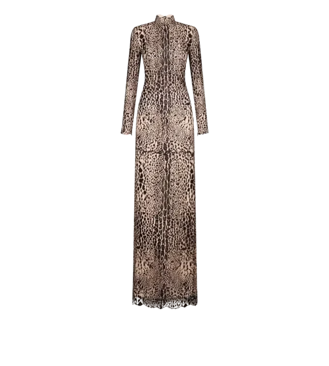Rochie de seară cu mâneci lungi și guler înalt Rochie de seară cu mâneci lungi și guler înalt
