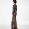 Rochie de seară cu mâneci lungi și guler înalt Rochie de seară cu mâneci lungi și guler înalt