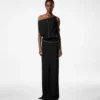 Rochie de seară cu umeri decupați și fante laterale Rochie de seară cu umeri decupați și fante laterale