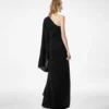 Rochie de seară cu un umăr, cu capă și detalii metalice Liza Rochie de seară cu un umăr, cu capă și detalii metalice Liza