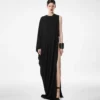 Rochie de seară din jersey creponat Rochie de seară din jersey creponat