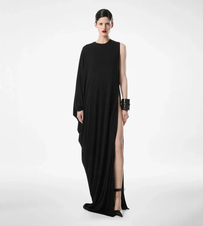 Rochie de seară din jersey creponat Rochie de seară din jersey creponat