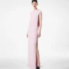 Rochie de seară din mătase dublă georgette elastică Rochie de seară din mătase dublă georgette elastică