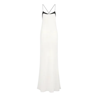 Rochie de seară din mătase elastică cu bretele