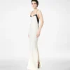 Rochie de seară din mătase elastică cu bretele Rochie de seară din mătase elastică cu bretele