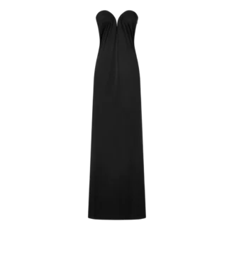 Rochie de seară drapată, fără bretele