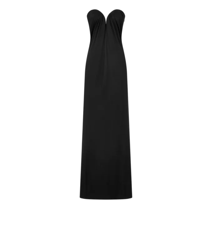 Rochie de seară drapată, fără bretele Rochie de seară drapată, fără bretele