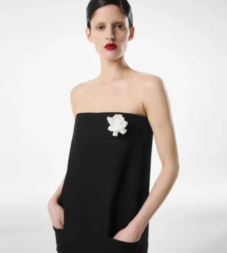 Rochie de seară fără bretele din lână