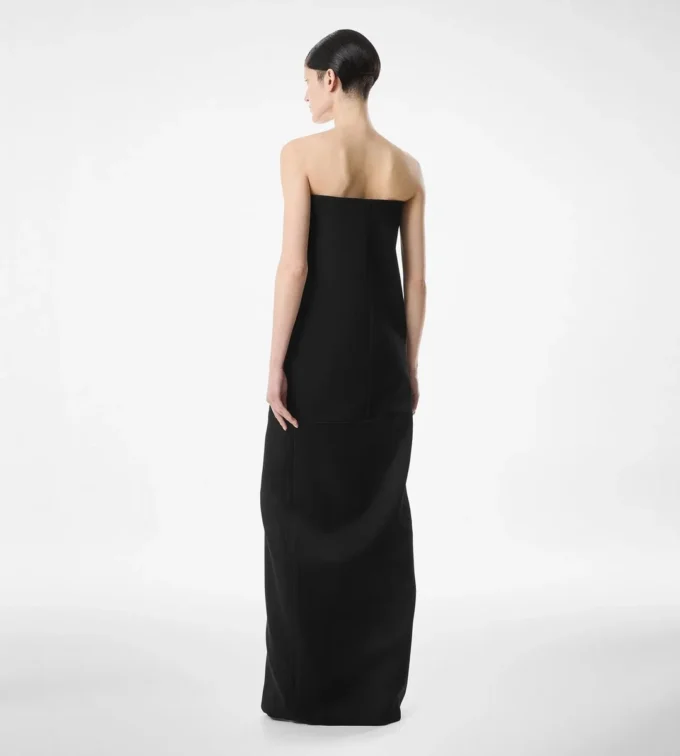 Rochie de seară fără bretele din lână Rochie de seară fără bretele din lână