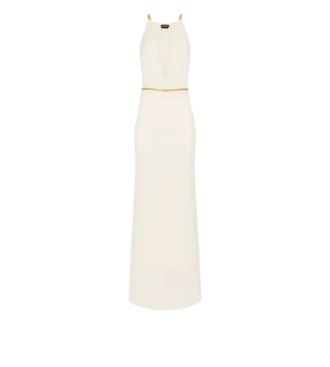Rochie de seară fără mâneci, cu decupaje