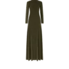 Rochie dreaptă cu guler rotund din mătase și cașmir fin Rochie dreaptă cu guler rotund din mătase și cașmir fin
