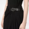 Rochie fără mâneci cu detalii din piele Rochie fără mâneci cu detalii din piele