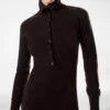 Rochie lungă din cașmir cu guler înalt Rochie lungă din cașmir cu guler înalt