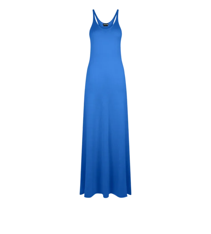 Rochie lungă fără mâneci din lână merino fină Rochie lungă fără mâneci din lână merino fină