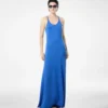 Rochie lungă fără mâneci din lână merino fină Rochie lungă fără mâneci din lână merino fină