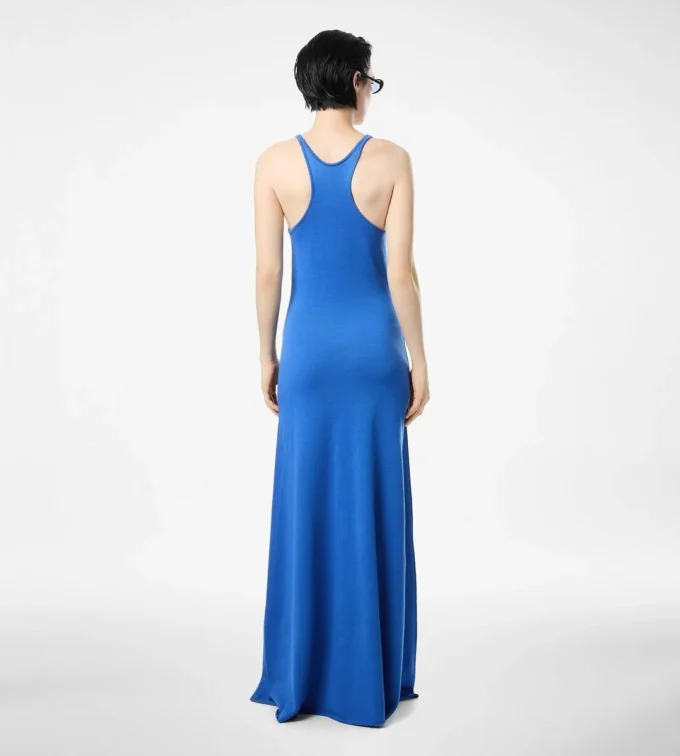 Rochie lungă fără mâneci din lână merino fină Rochie lungă fără mâneci din lână merino fină
