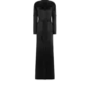 Rochie militară lungă cu centură și model jacquard cu buline Rochie militară lungă cu centură și model jacquard cu buline
