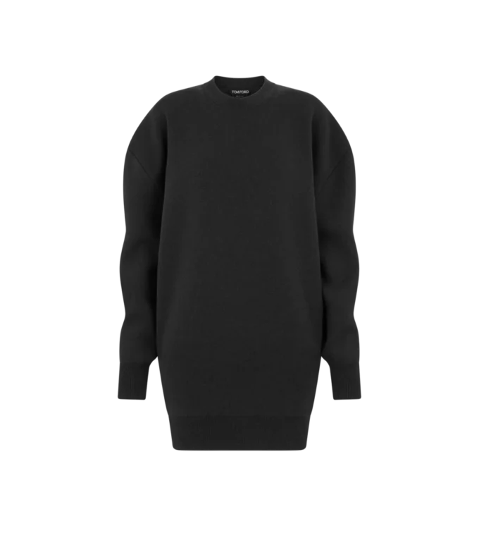 Rochie mini sculpturală din lână și cașmir Rochie mini sculpturală din lână și cașmir