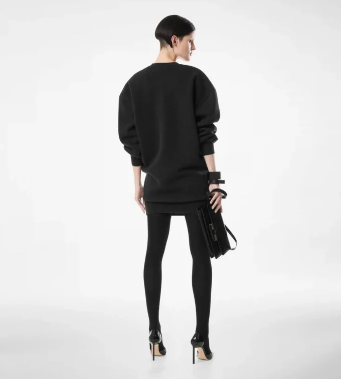 Rochie mini sculpturală din lână și cașmir Rochie mini sculpturală din lână și cașmir