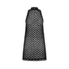 Rochie scurtă fără mâneci, cu guler înalt