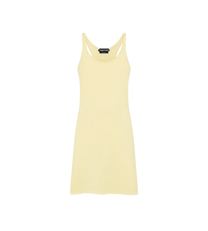 Rochie scurtă fără mâneci din piqué merino