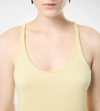 Rochie scurtă fără mâneci din piqué merino