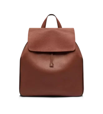 Rucsac cu clapă din piele grain T-Line