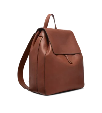 Rucsac cu clapă din piele grain T-Line