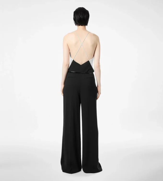 Salopetă din georgette elastică dublă Salopetă din georgette elastică dublă