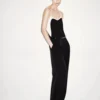 Salopetă din georgette elastică dublă Salopetă din georgette elastică dublă
