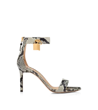 Sandale cu lacăt imprimate cu model piton