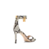 Sandale cu lacăt imprimate cu model piton