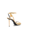 Sandale cu vârf ascuțit din piele Nappa laminată și încuietoare 85 mm